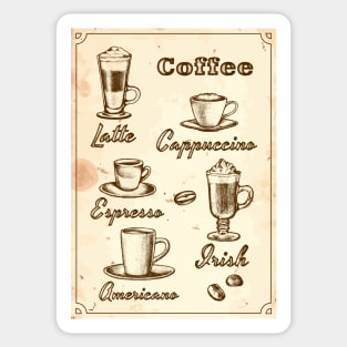 Coffee Menu Sticker